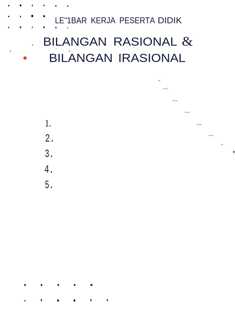 LKPD Bilangan Rasional Dan Irasional | PDF