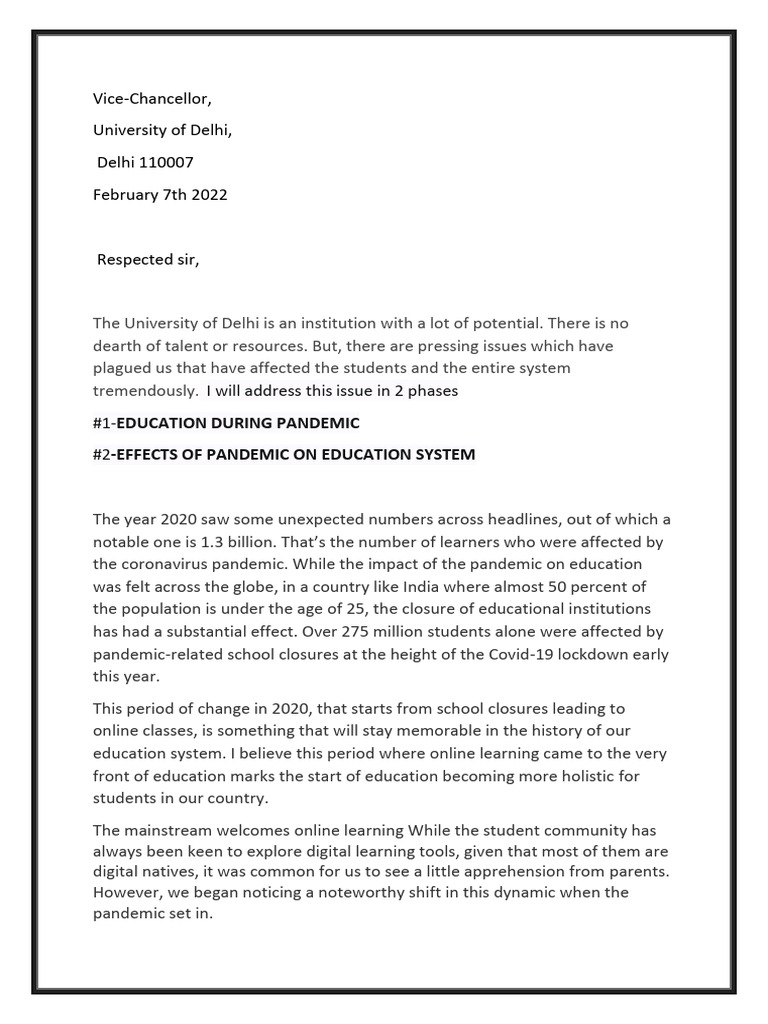 Impact of COVID-19 on Indian Education | PDF | Teachers | Educational ...