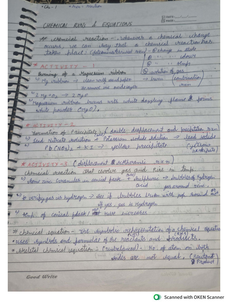 Hand Written Best Noes Class10 | PDF