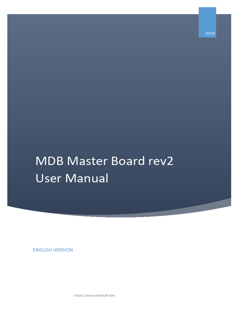 MDB Master Board User Manual | PDF | Manufactured Goods | Electronics