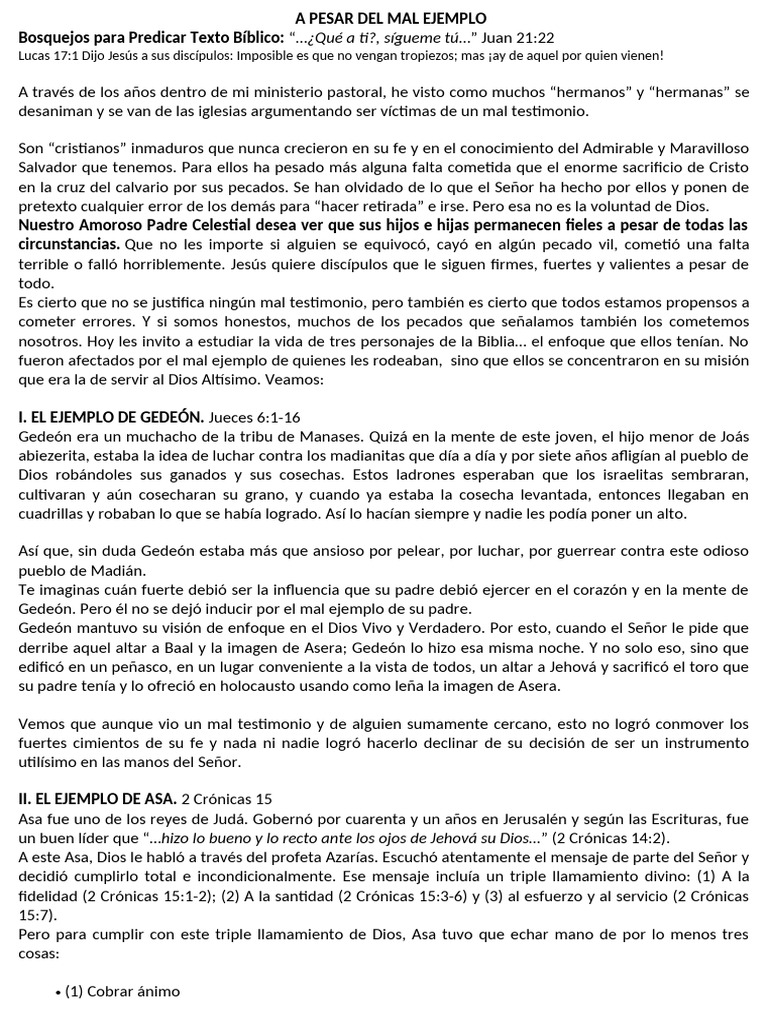 A Pesar Del Mal Ejemplo | PDF | Creencia religiosa y doctrina