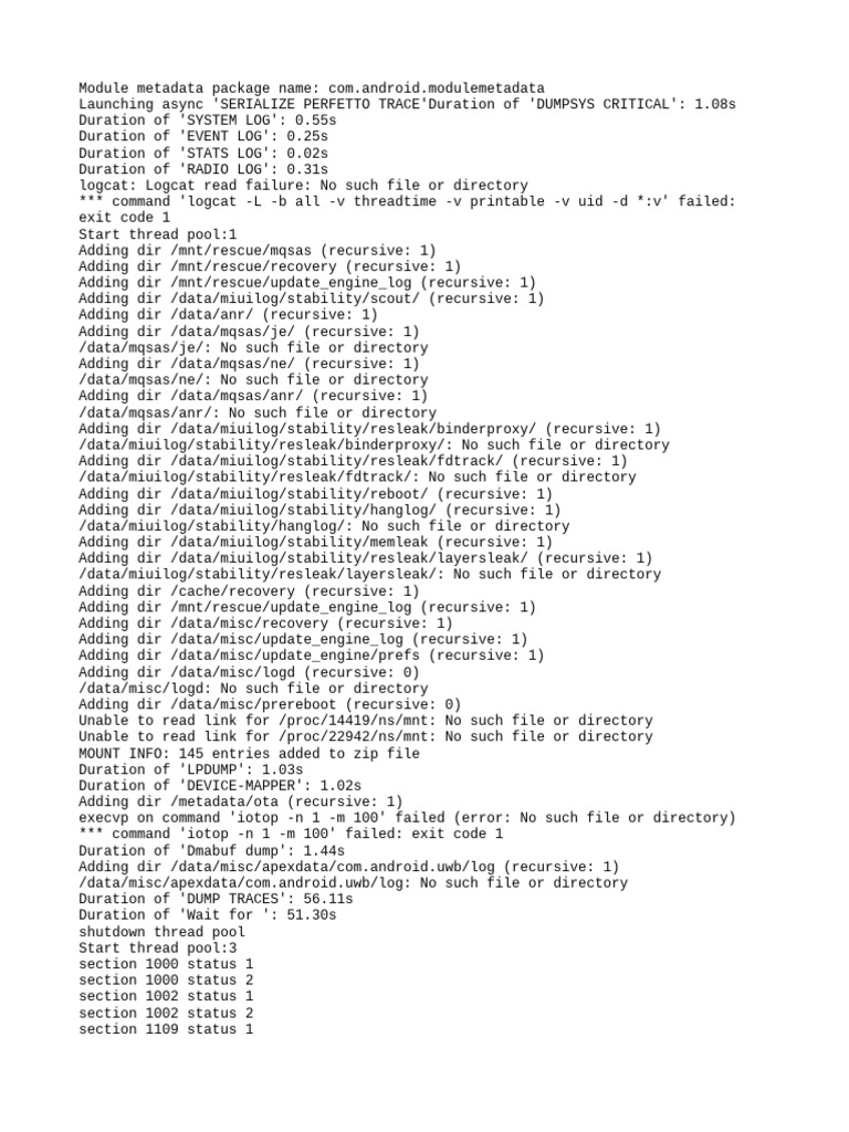 Android Dumpstate Log Analysis | PDF | Computer Engineering | Data