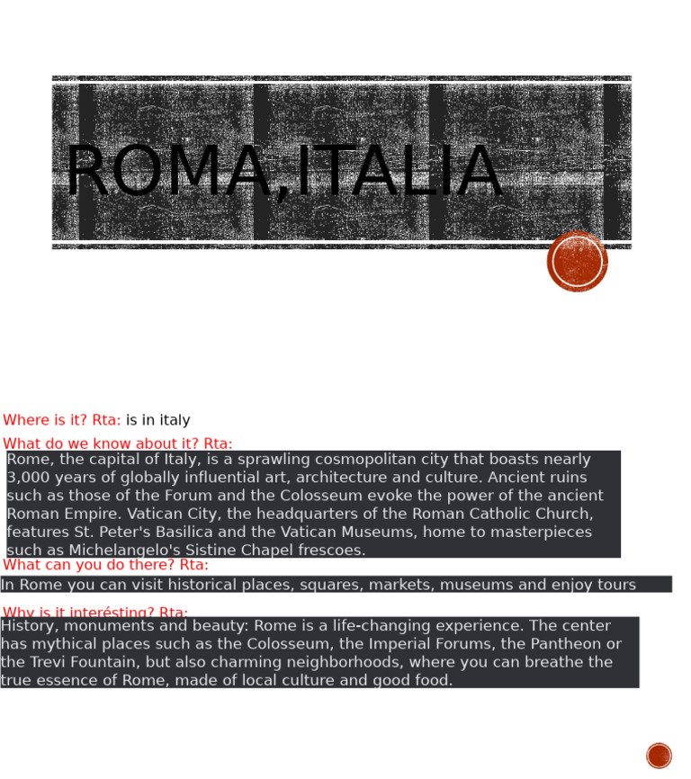 Roma, Italia | PDF