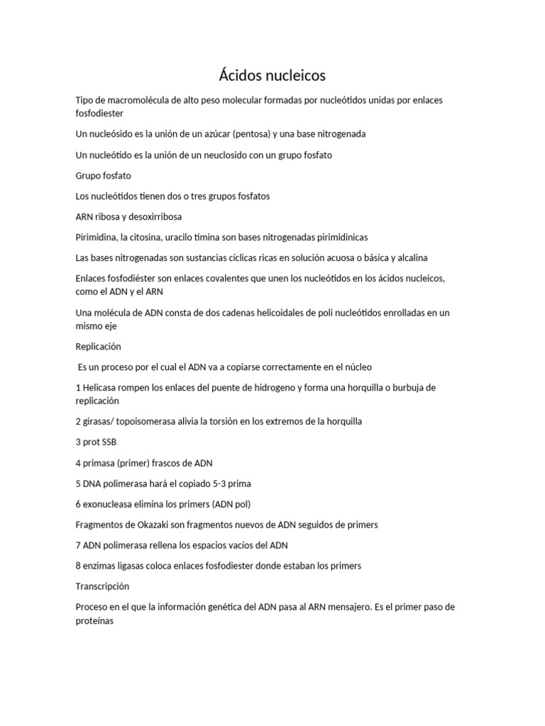 Actividades sobre ADN y ARN en Secundaria | PDF | Adn | Rna