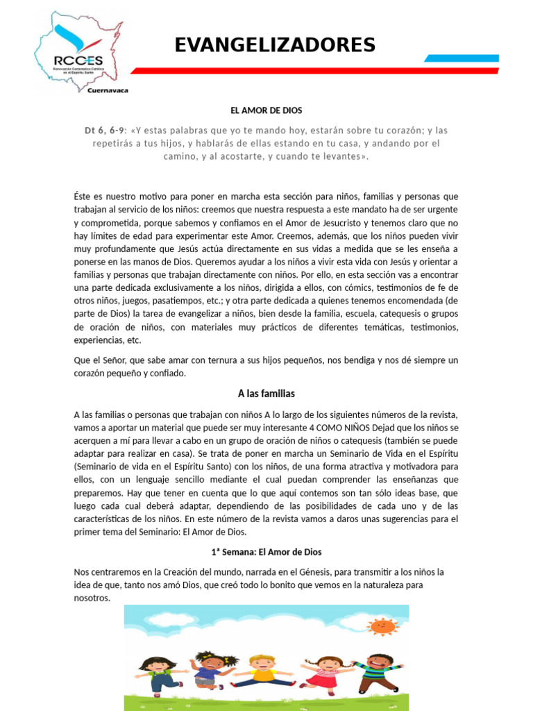 Manualidades sobre el Amor de Dios para Niños | PDF | Amor | Jesús