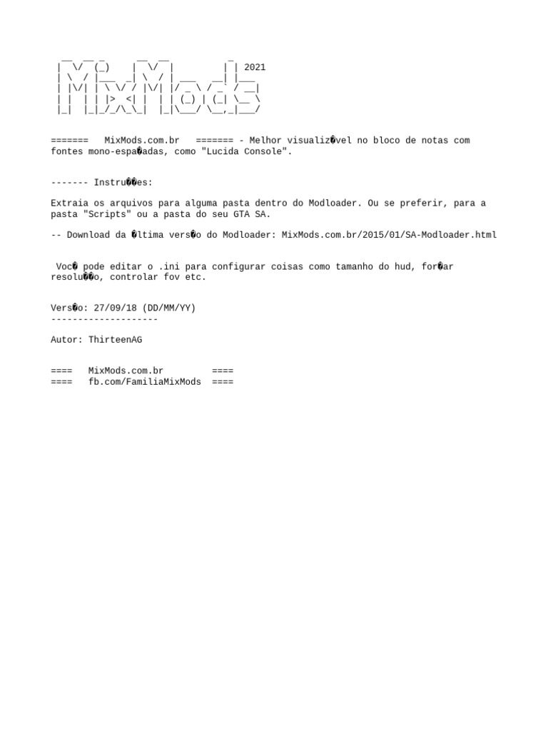 Instalação e Configuração do Modloader GTA SA | PDF