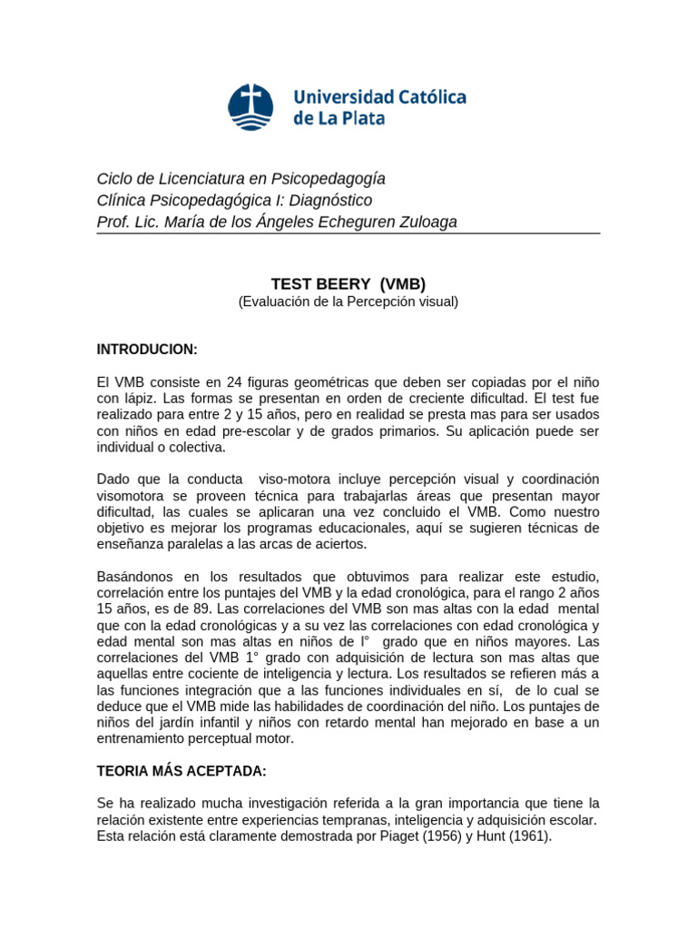 Test Berry - Ficha | PDF | Triángulo | Rectángulo