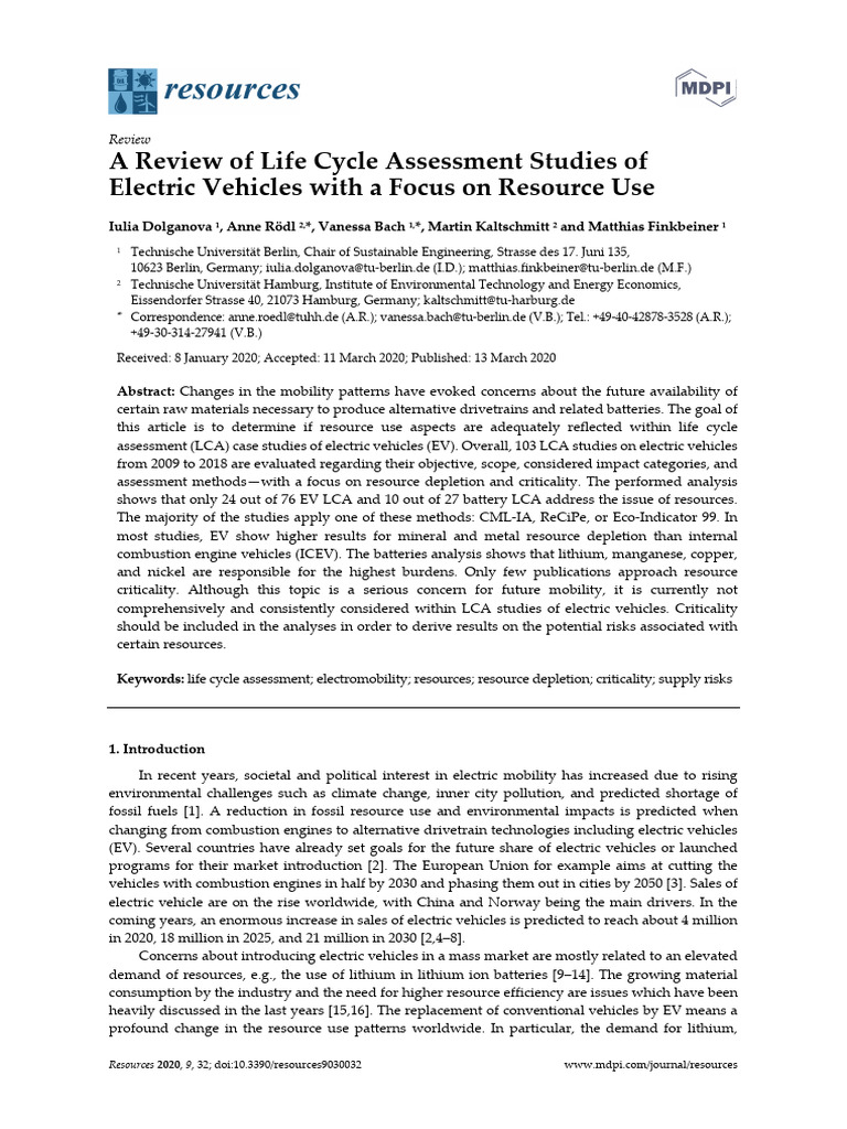 A Review of Life Cycle Assessment Studies of Elect | PDF | Electric ...