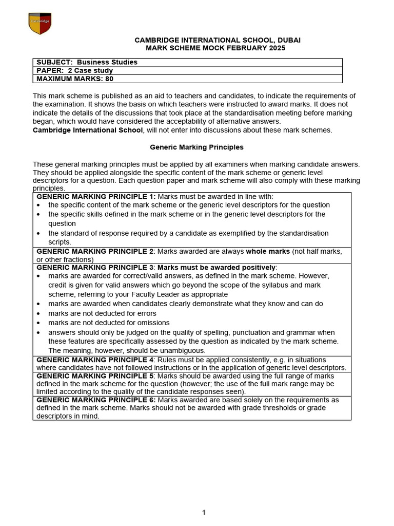 Year 11 Igcse Business Paper 2 Mock Ms Pdf Recruitment Employment