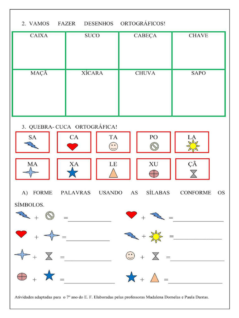 Atividade Adaptada - Língua Portuguesa 7º ANO IMAGEM | PDF