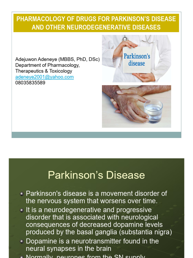 Share AntiParkinsonian Drugs | PDF | Parkinson's Disease | Dopamine