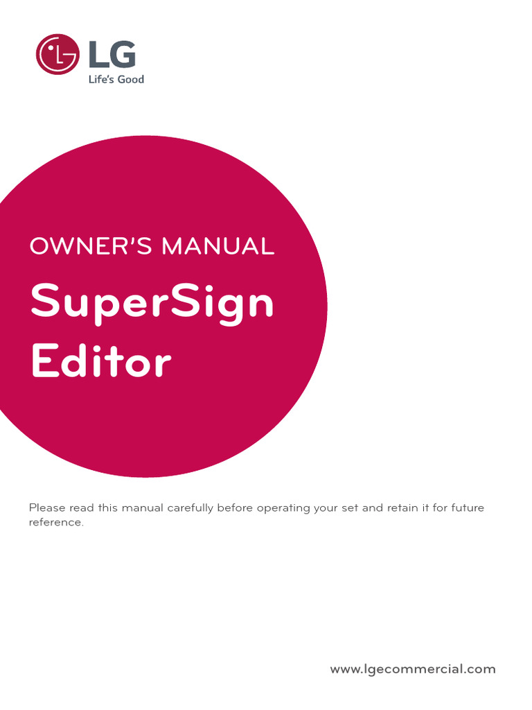 SuperSign Editor Owner's Manual | PDF | World Wide Web | Internet & Web