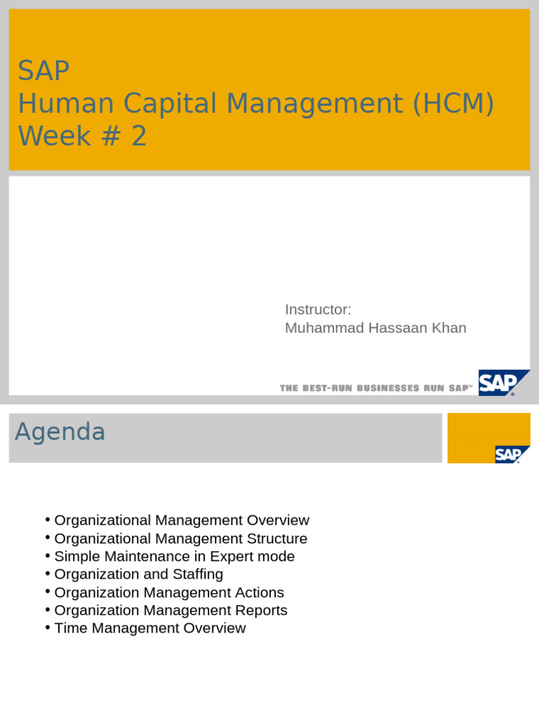 SAP HCM Organizational Management Guide | PDF | Human Resource ...