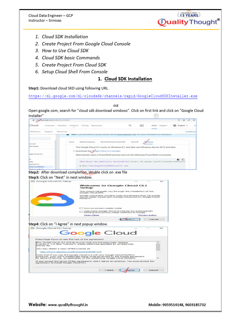 Cloud SDK Installation and Project Setup | PDF | I Cloud | Software