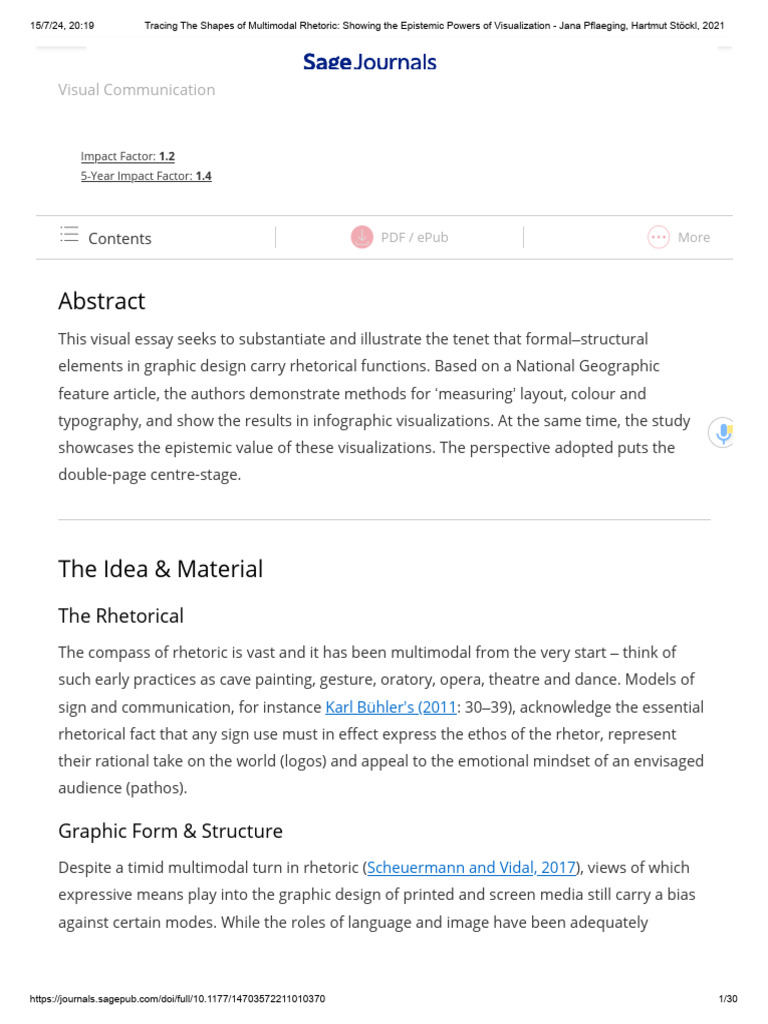 Tracing The Shapes of Multimodal Rhetoric - Showing The Epistemic ...