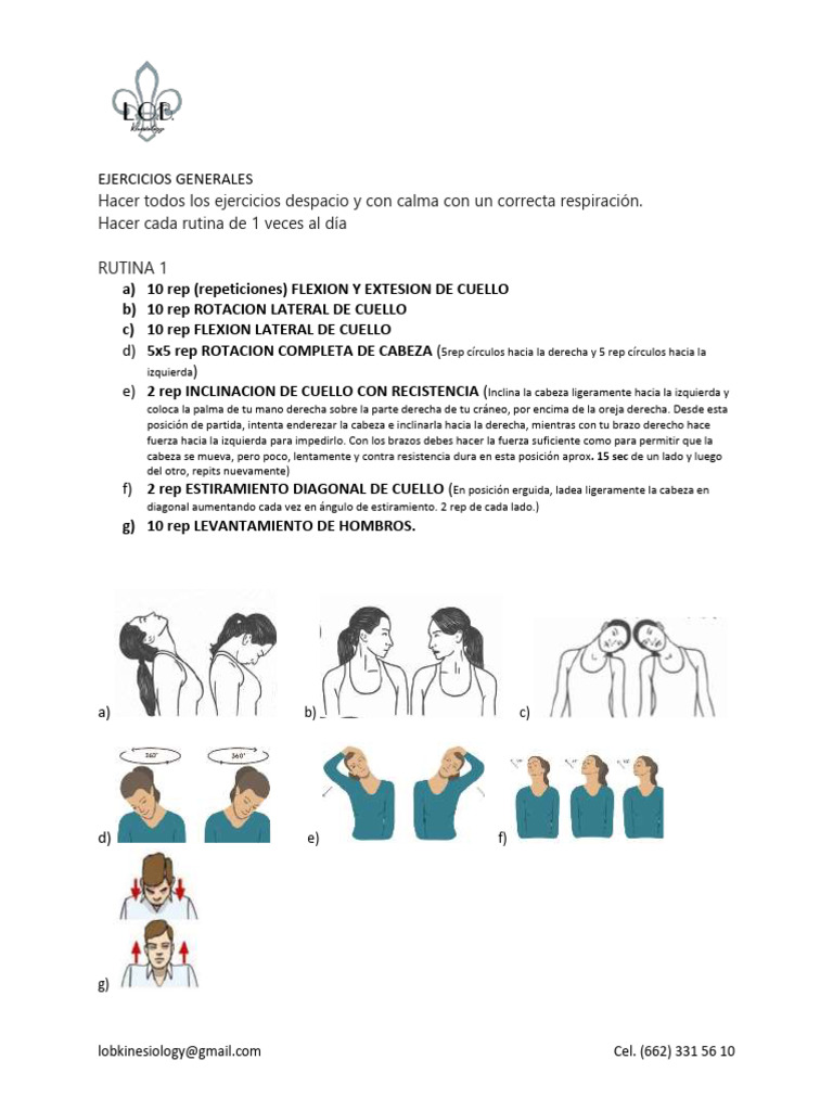 Ejercicios Generales para Alineacion 2 | PDF