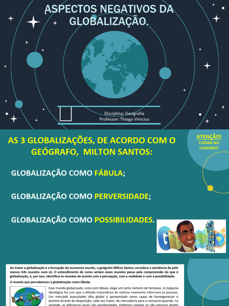 Aspectos Negativos da Globalização | PDF