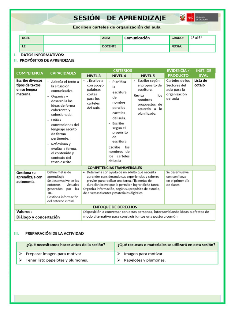 Carteles para la Organización del Aula | PDF | Salón de clases ...