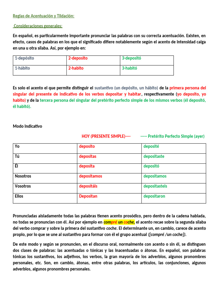 Reglas de Acentuación y Tildación | PDF | Voz humana | Fonética