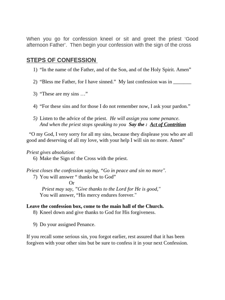 New Confession Steps-1 | PDF