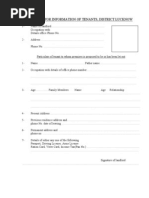 Tenant Verification Form