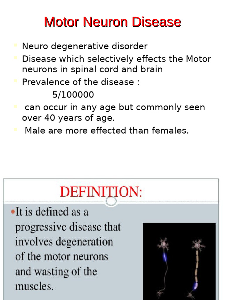 Overview of Motor Neuron Diseases | PDF | Diseases And Disorders ...