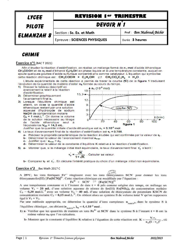 Bac Math : Examen 2022-2023 | PDF