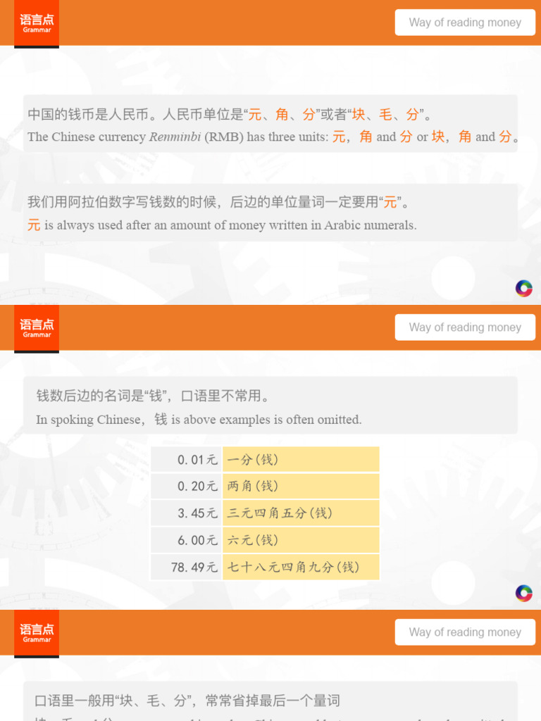 Expression About Chinese Money | PDF