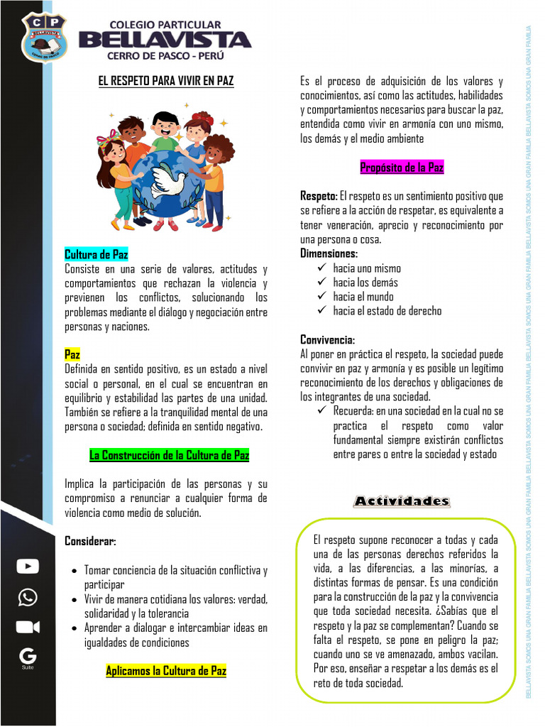 El Respeto como Pilar de la Paz | PDF | Paz | Sociedad