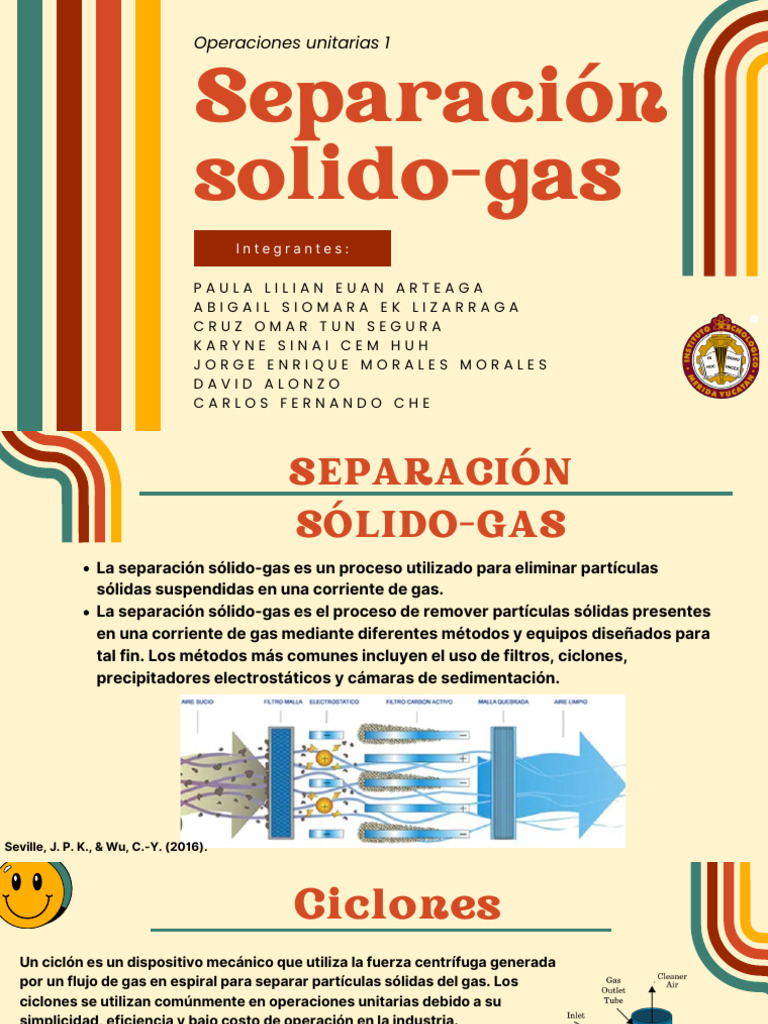 Separación Sólido-Gas en Ciclones | PDF | Gases | Temperatura