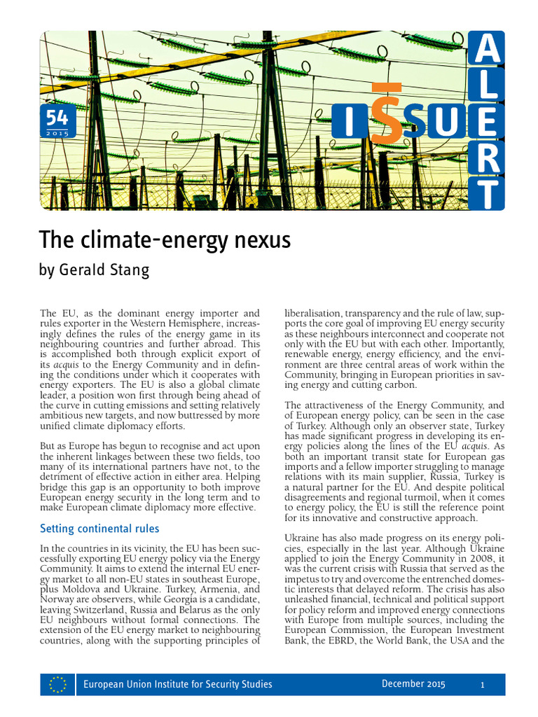 Alert 54 Climate and Energy | PDF | European Union | Climate Change ...