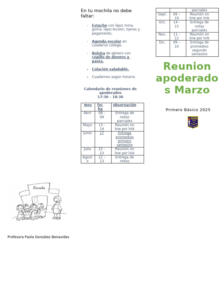 Reunión Apoderados | PDF