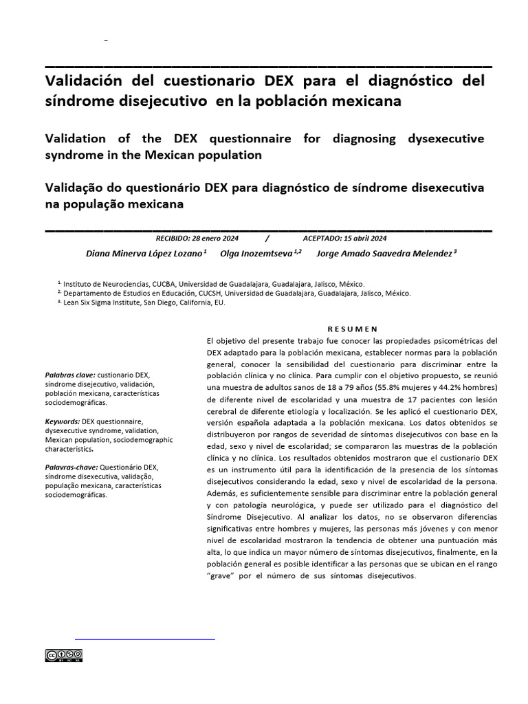 Validacion Cuestionario DESJ-X | PDF | Alfa de Cronbach | Lesión ...