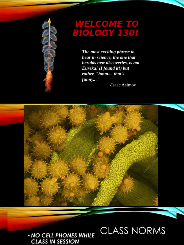 1 Bio 130 Lecture 1 SPRING 2025 | PDF | Hypothesis | Biology