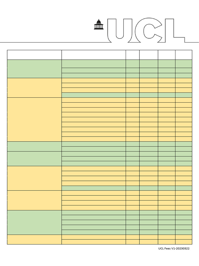 Ucl Accommodation Fees 2023-24 | PDF