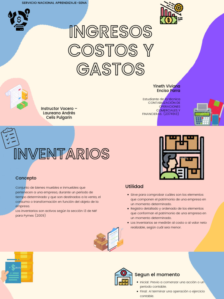 Ingresos, Costos y Gastos en Contabilidad | PDF | Contabilidad | Pagos