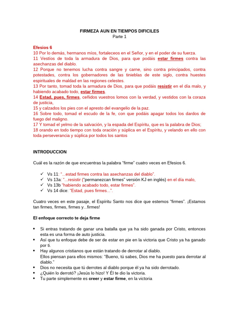 Firmeza Aun en Tiempos Dificiles 1 | PDF | Cristo (título) | Verdad