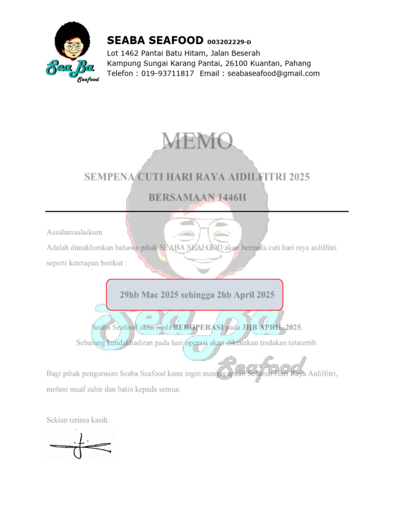 Memo Raya | PDF