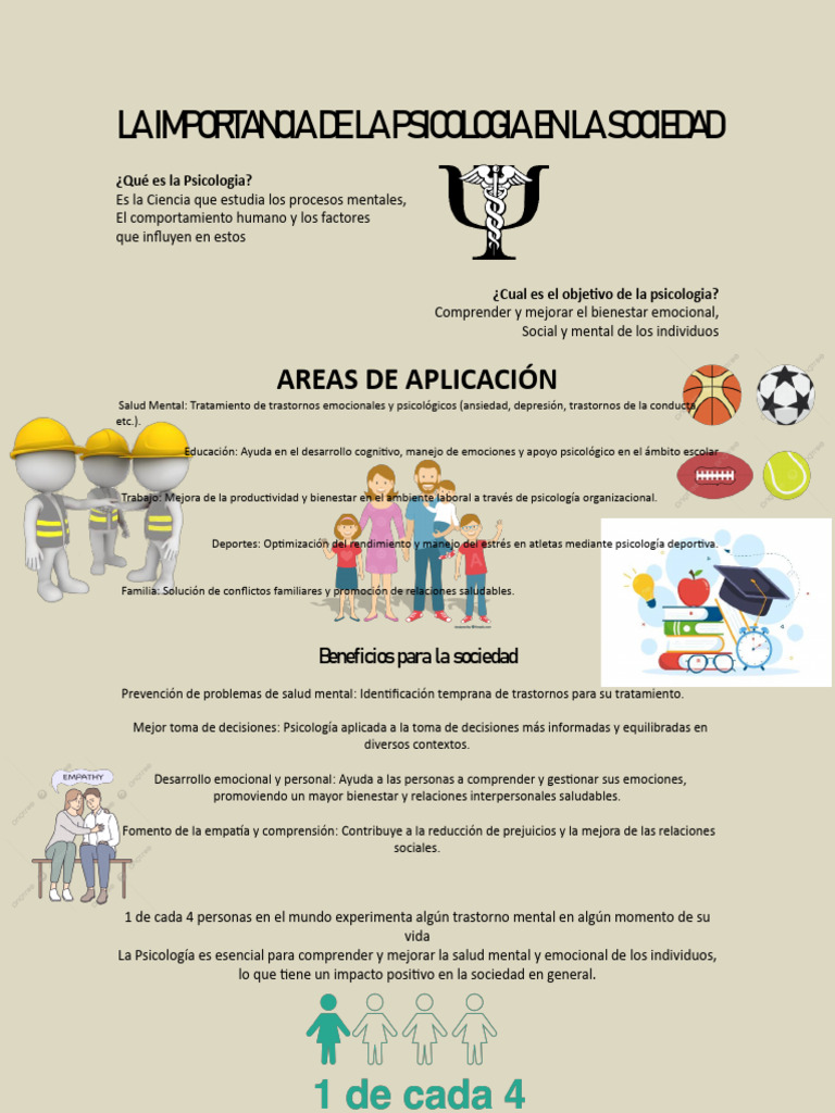 LA IMPORTANCIA DE LA PSICOLOGIA EN LA SOCIEDAD | PDF