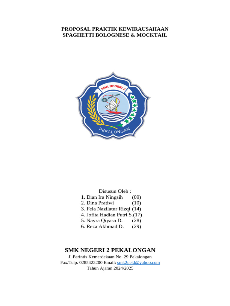 Proposal Kewirausahaan Kuliner 2024 | PDF
