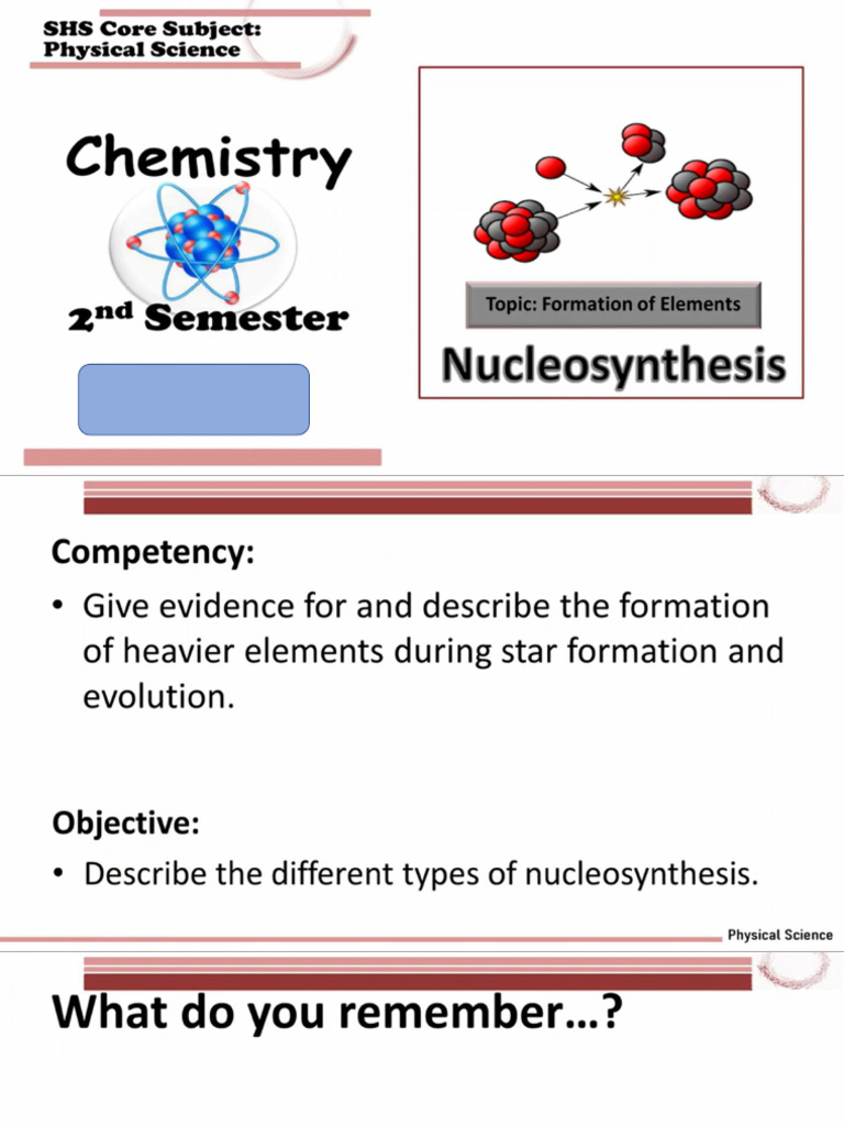 Formation of Elements | PDF