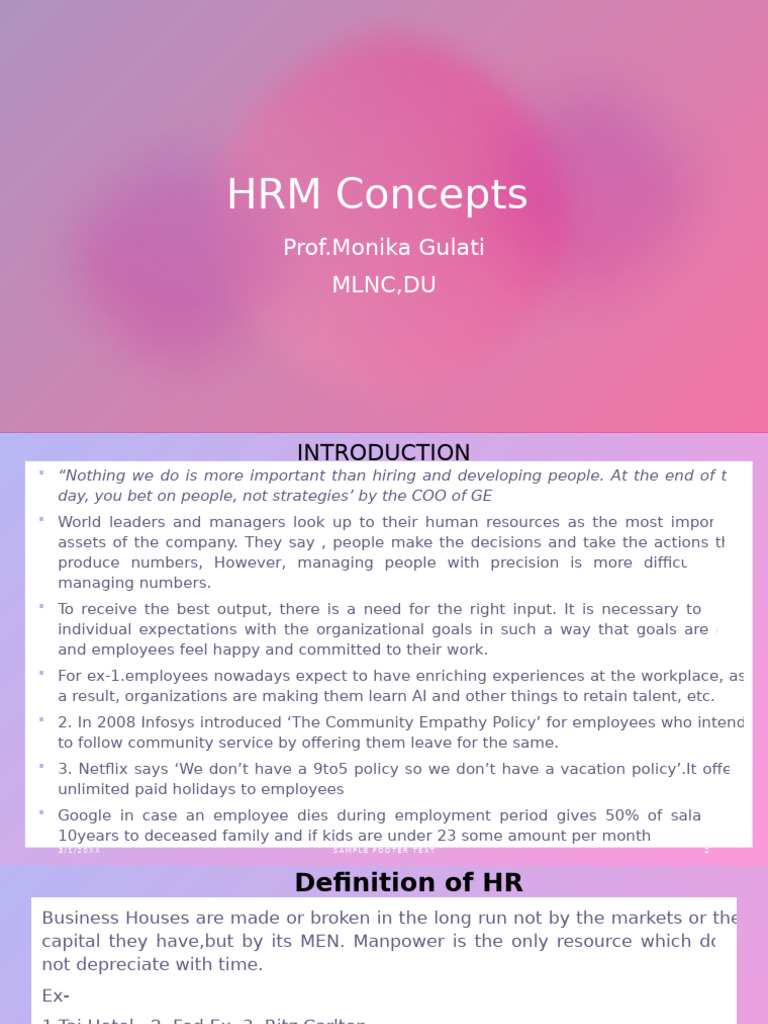 Understanding HRM Concepts and Practices | PDF | Human Resource ...
