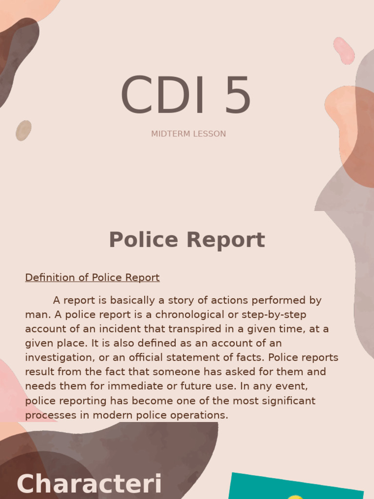 Essentials of Writing Police Reports | PDF | Résumé | Police