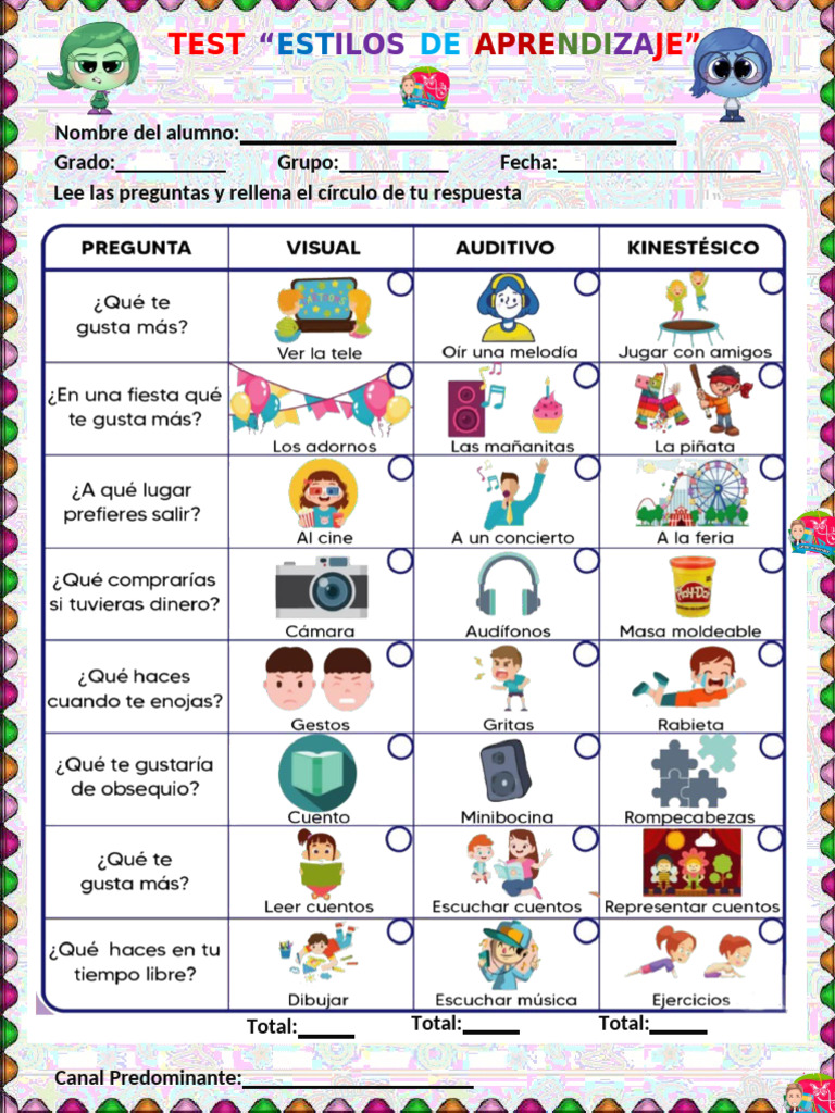Test de Estilos de Aprendizaje | PDF