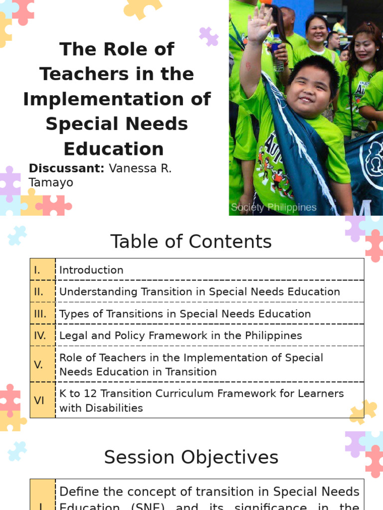 Teachers' Role in Special Needs Transitions | PDF | Inclusion ...