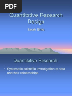 Quantitative Research Design