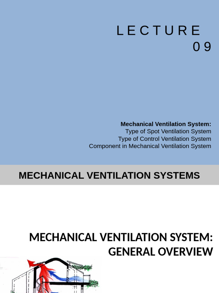 Overview of Mechanical Ventilation Systems | PDF | Ventilation ...