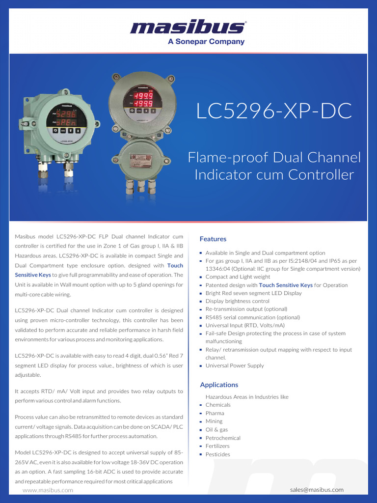 Dual Channel Flame-Proof Controller | PDF | Power Supply | Relay