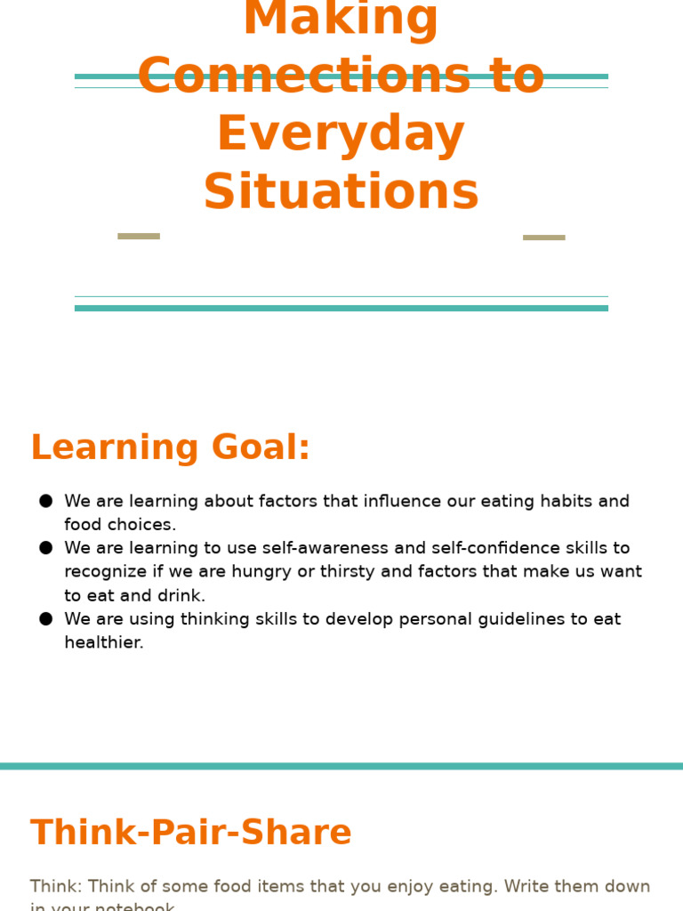 4 - Making Connections To Everyday Situations | PDF