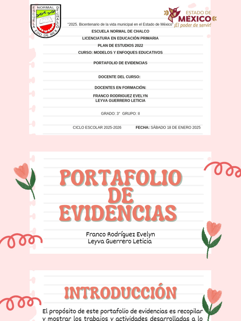 Portafolio de Evidencias Educativas 2025 | PDF | Plan de estudios ...
